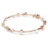 Pulseira Constella com pérolas de cristal, cortes redondos, branca, banhada a ouro rosa Pulseira Constella com pérolas de cristal, cortes redondos, branca, banhada a ouro rosa