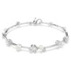 Pulseira Constella com pérolas de cristal, cortes redondos, branca, banhada a ródio Pulseira Constella com pérolas de cristal, cortes redondos, branca, banhada a ródio