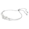 Pulseira Constella com pérolas de cristal, cortes redondos, branca, banhada a ródio Pulseira Constella com pérolas de cristal, cortes redondos, branca, banhada a ródio
