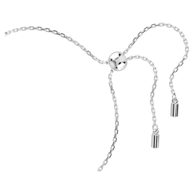 Pulseira Constella com pérolas de cristal, cortes redondos, branca, banhada a ródio Pulseira Constella com pérolas de cristal, cortes redondos, branca, banhada a ródio