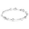 Pulseira Constella com pérolas de cristal, cortes redondos, branca, banhada a ródio Pulseira Constella com pérolas de cristal, cortes redondos, branca, banhada a ródio