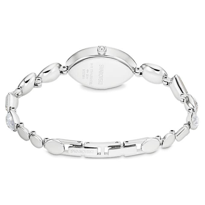 Pulseira de cristais Gema Relógio, tom prateado, aço inoxidável Pulseira de cristais Gema Relógio, tom prateado, aço inoxidável