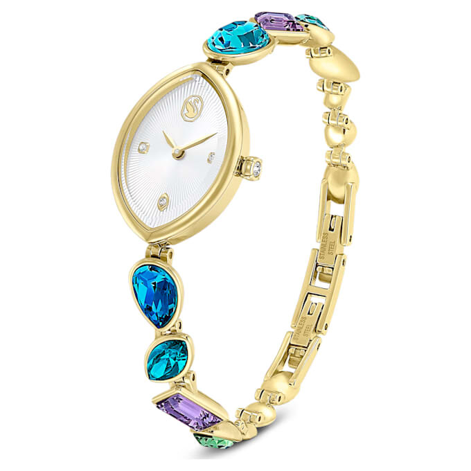 Pulseira de cristais Gema Watch, tom dourado, acabamento em tom dourado Pulseira de cristais Gema Watch, tom dourado, acabamento em tom dourado