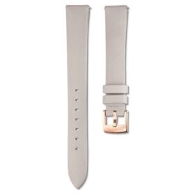 Pulseira de relógio com 14 mm (0,55″) de largura, em pele, cinzenta, com acabamento em tom de ouro rosa Pulseira de relógio com 14 mm (0,55″) de largura, em pele, cinzenta, com acabamento em tom de ouro rosa