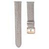 Pulseira de relógio com 15 mm (0,59″) de largura, em pele com costura, cinzenta, com acabamento em tom de ouro rosa Pulseira de relógio com 15 mm (0,59″) de largura, em pele com costura, cinzenta, com acabamento em tom de ouro rosa