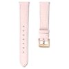 Pulseira de relógio com 15 mm (0,59″) de largura, em pele com costura, cor-de-rosa, acabamento em tom de ouro rosa Pulseira de relógio com 15 mm (0,59″) de largura, em pele com costura, cor-de-rosa, acabamento em tom de ouro rosa
