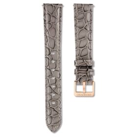 Pulseira de relógio com 16 mm (0,63″) de largura, em couro com costura, cinzenta Pulseira de relógio com 16 mm (0,63″) de largura, em couro com costura, cinzenta