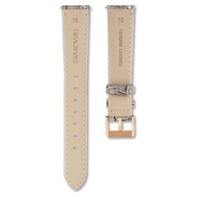 Pulseira de relógio com 16 mm (0,63″) de largura, em couro com costura, cinzenta Pulseira de relógio com 16 mm (0,63″) de largura, em couro com costura, cinzenta