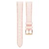 Pulseira de relógio com 16 mm (0,63″) de largura, em couro com costura, cor-de-rosa, acabamento em tom de ouro rosa Pulseira de relógio com 16 mm (0,63″) de largura, em couro com costura, cor-de-rosa, acabamento em tom de ouro rosa
