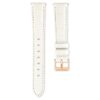 Pulseira de relógio com 16 mm (0,63″) de largura, pulseira em couro, branca Pulseira de relógio com 16 mm (0,63″) de largura, pulseira em couro, branca