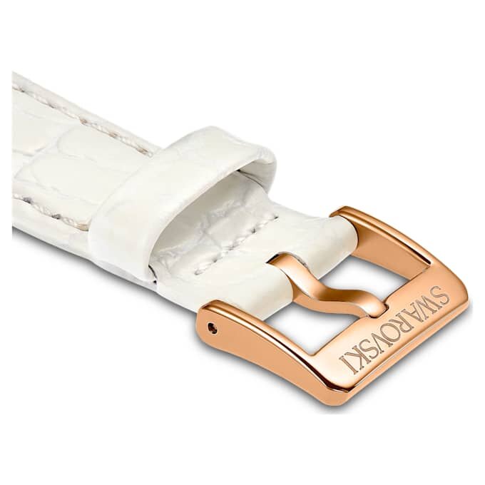 Pulseira de relógio com 16 mm (0,63″) de largura, pulseira em couro, branca Pulseira de relógio com 16 mm (0,63″) de largura, pulseira em couro, branca