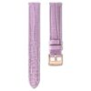 Pulseira de relógio com 17 mm (0,67″) de largura, em pele com costura, roxa, com acabamento em tom de ouro rosa Pulseira de relógio com 17 mm (0,67″) de largura, em pele com costura, roxa, com acabamento em tom de ouro rosa