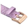 Pulseira de relógio com 17 mm (0,67″) de largura, em pele com costura, roxa, com acabamento em tom de ouro rosa Pulseira de relógio com 17 mm (0,67″) de largura, em pele com costura, roxa, com acabamento em tom de ouro rosa