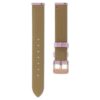 Pulseira de relógio com 17 mm (0,67″) de largura, em pele com costura, roxa, com acabamento em tom de ouro rosa Pulseira de relógio com 17 mm (0,67″) de largura, em pele com costura, roxa, com acabamento em tom de ouro rosa