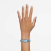 Pulseira de relógio com corte octogonal, azul, aço inoxidável
