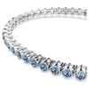 Pulseira de ténis Imber Emily com cristais de corte redondo, azuis, banhada a ródio Pulseira de ténis Imber Emily com cristais de corte redondo, azuis, banhada a ródio