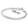 Pulseira de ténis Imber Emily com cristais de corte redondo, branca, banhada a ródio Pulseira de ténis Imber Emily com cristais de corte redondo, branca, banhada a ródio