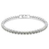 Pulseira de ténis Imber Emily com cristais de corte redondo, preta, banhada a ródio Pulseira de ténis Imber Emily com cristais de corte redondo, preta, banhada a ródio