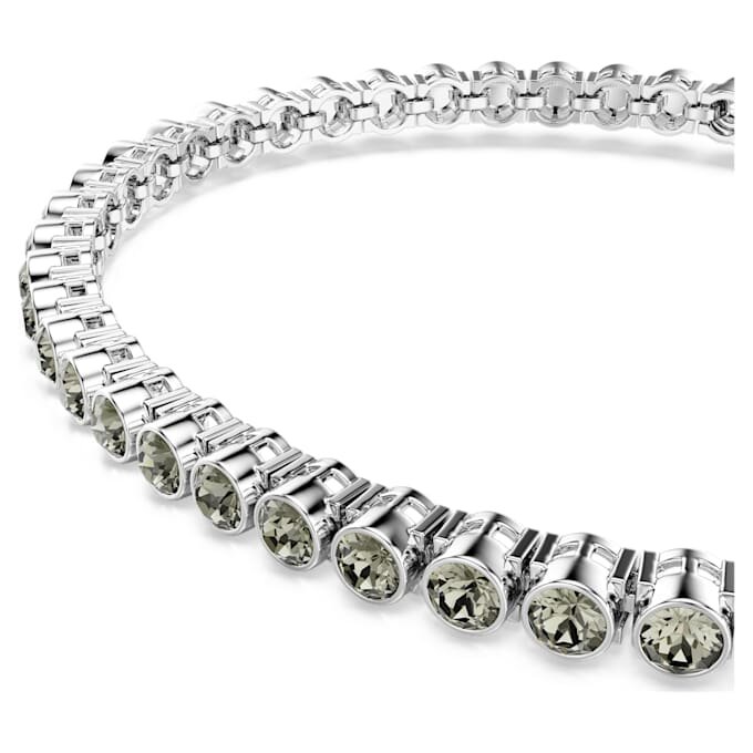 Pulseira de ténis Imber Emily com cristais de corte redondo, preta, banhada a ródio Pulseira de ténis Imber Emily com cristais de corte redondo, preta, banhada a ródio
