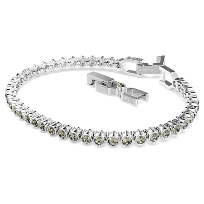 Pulseira de ténis Imber Emily com cristais de corte redondo, preta, banhada a ródio Pulseira de ténis Imber Emily com cristais de corte redondo, preta, banhada a ródio