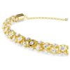 Pulseira Dextera com corte redondo, branca, acabamento dourado Pulseira Dextera com corte redondo, branca, acabamento dourado