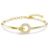Pulseira Dextera com corte redondo, branca, banhada a dourado Pulseira Dextera com corte redondo, branca, banhada a dourado