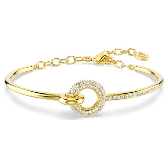 Pulseira Dextera com corte redondo, branca, banhada a dourado Pulseira Dextera com corte redondo, branca, banhada a dourado