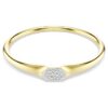 Pulseira Dextera com corte redondo, branca, banhada a dourado Pulseira Dextera com corte redondo, branca, banhada a dourado