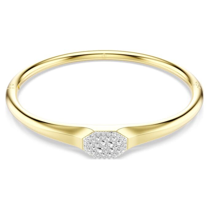 Pulseira Dextera com corte redondo, branca, banhada a dourado Pulseira Dextera com corte redondo, branca, banhada a dourado