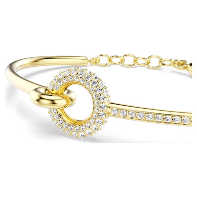 Pulseira Dextera com corte redondo, branca, banhada a dourado Pulseira Dextera com corte redondo, branca, banhada a dourado