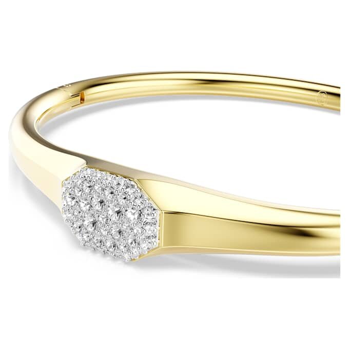 Pulseira Dextera com corte redondo, branca, banhada a dourado Pulseira Dextera com corte redondo, branca, banhada a dourado