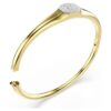 Pulseira Dextera com corte redondo, branca, banhada a dourado Pulseira Dextera com corte redondo, branca, banhada a dourado