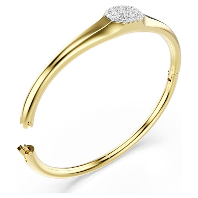 Pulseira Dextera com corte redondo, branca, banhada a dourado Pulseira Dextera com corte redondo, branca, banhada a dourado