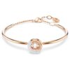 Pulseira Dextera com corte redondo, branca, banhada a ouro rosa Pulseira Dextera com corte redondo, branca, banhada a ouro rosa