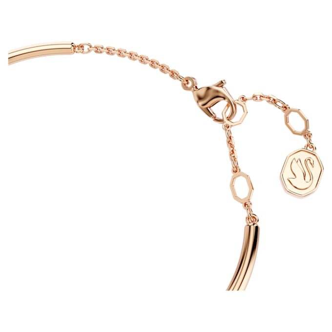 Pulseira Dextera com corte redondo, branca, banhada a ouro rosa Pulseira Dextera com corte redondo, branca, banhada a ouro rosa