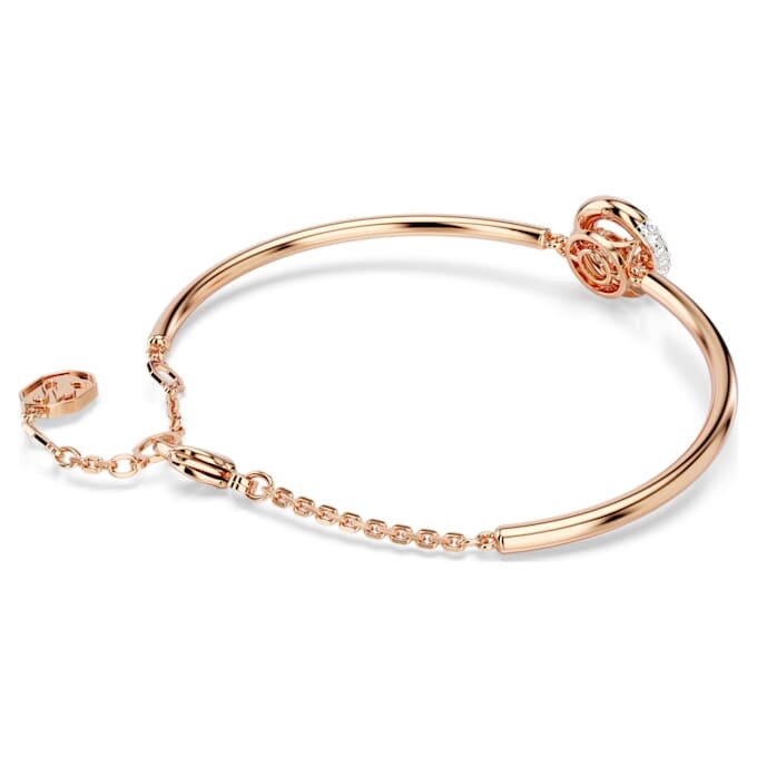 Pulseira Dextera com corte redondo, branca, banhada a ouro rosa Pulseira Dextera com corte redondo, branca, banhada a ouro rosa
