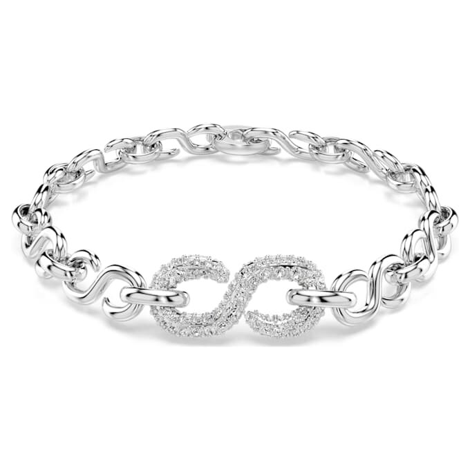 Pulseira Dextera com corte redondo, branca, banhada a ródio Pulseira Dextera com corte redondo, branca, banhada a ródio