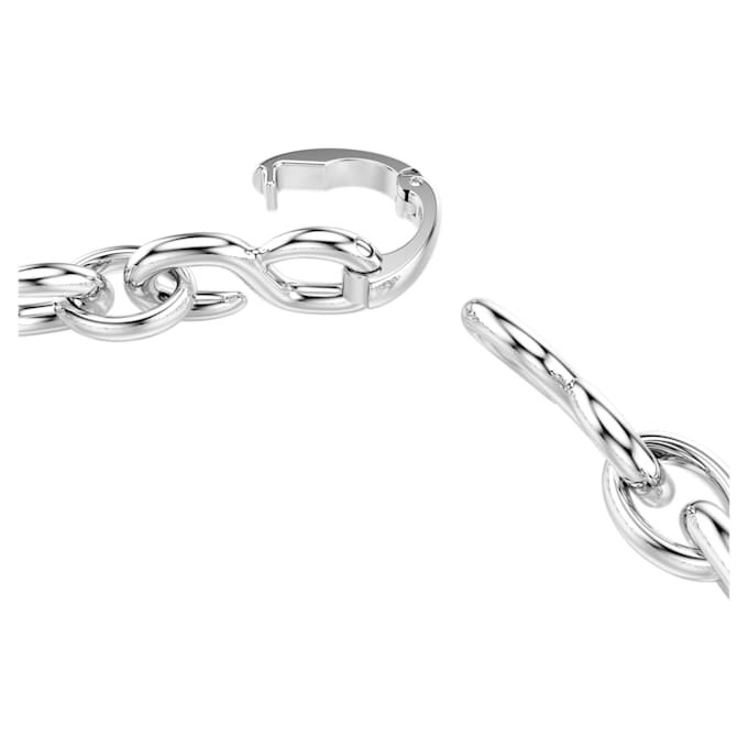 Pulseira Dextera com corte redondo, branca, banhada a ródio Pulseira Dextera com corte redondo, branca, banhada a ródio