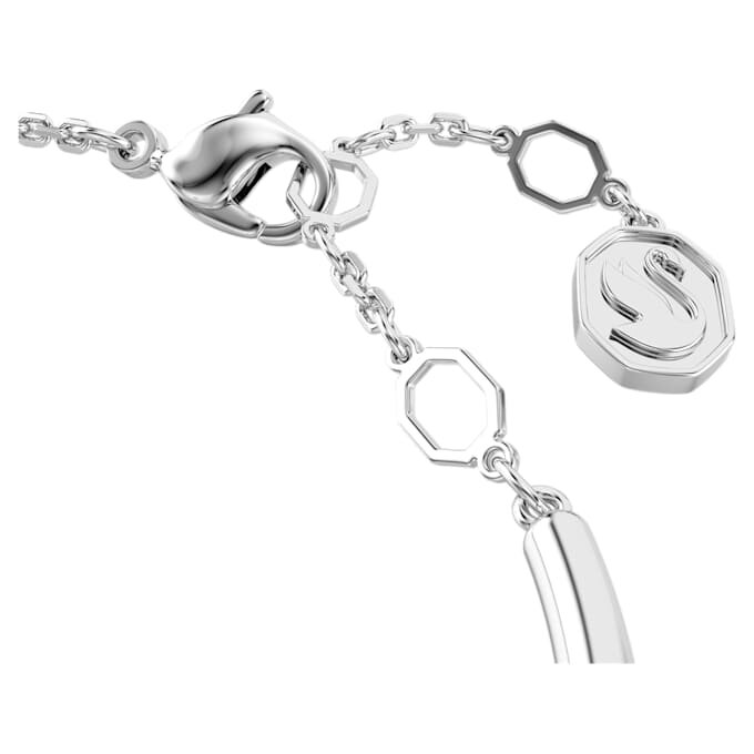 Pulseira Dextera com corte redondo, branca, banhada a ródio Pulseira Dextera com corte redondo, branca, banhada a ródio