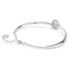 Pulseira Dextera com corte redondo, branca, banhada a ródio Pulseira Dextera com corte redondo, branca, banhada a ródio