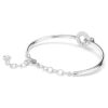 Pulseira Dextera com corte redondo, branca, banhada a ródio Pulseira Dextera com corte redondo, branca, banhada a ródio