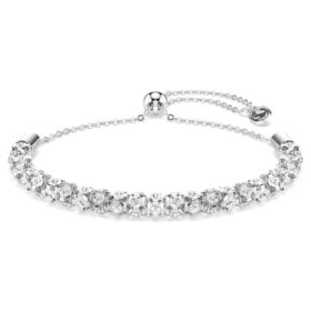 Pulseira Dextera com corte redondo, branca, em aço inoxidável