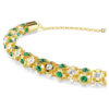 Pulseira Dextera com corte redondo, verde, acabamento dourado Pulseira Dextera com corte redondo, verde, acabamento dourado