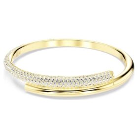 Pulseira Dextera com fecho magnético, branca, banhada a dourado