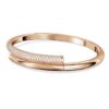 Pulseira Dextera com fecho magnético, branca, banhada a ouro rosa Pulseira Dextera com fecho magnético, branca, banhada a ouro rosa