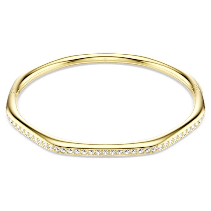 Pulseira Dextera em forma de octógono, corte redondo, branca, banhada a dourado Pulseira Dextera em forma de octógono, corte redondo, branca, banhada a dourado