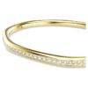 Pulseira Dextera em forma de octógono, corte redondo, branca, banhada a dourado Pulseira Dextera em forma de octógono, corte redondo, branca, banhada a dourado