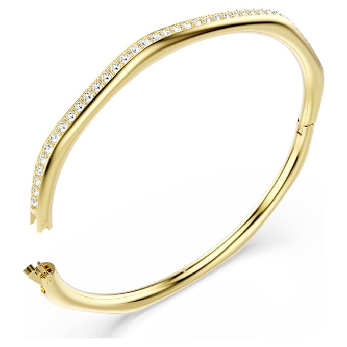 Pulseira Dextera em forma de octógono, corte redondo, branca, banhada a dourado Pulseira Dextera em forma de octógono, corte redondo, branca, banhada a dourado