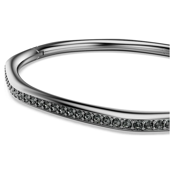 Pulseira Dextera em forma de octógono, corte redondo, branca, banhada a ruténio Pulseira Dextera em forma de octógono, corte redondo, branca, banhada a ruténio