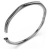 Pulseira Dextera em forma de octógono, corte redondo, branca, banhada a ruténio Pulseira Dextera em forma de octógono, corte redondo, branca, banhada a ruténio